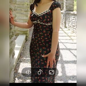 Floral Black Dress Slip Dress